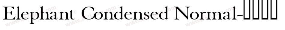 Elephant Condensed Normal字体转换